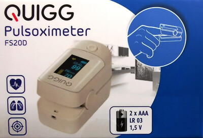 Quigg FS20D Pulsoximeter Fingerpulsoximeter Pulsmessgerät Oximeter