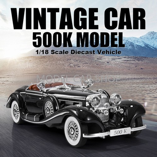 1:18 Mercedes Benz 500K Diecast Vehicle Model Car Toy Collection Light&Sound Toy - Picture 2 of 12