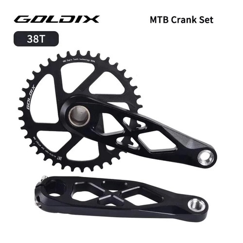 GOLDIX MTB guarnitura CNC cava 165-175mm 30-38T corona stretta larga 0mm - Foto 17 di 46
