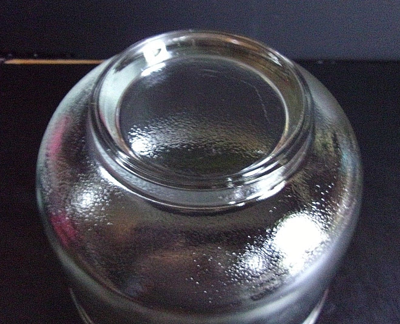 GLASS MIXING BOWL POUR SPOUT CENTERING RING TEXTURED BOTTOM eBay