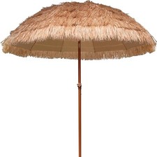 AMMSUN 7.5Ft Hula Thatched Tiki Patio Beach Umbrella Hawaiian Style 10 Ribs UPF