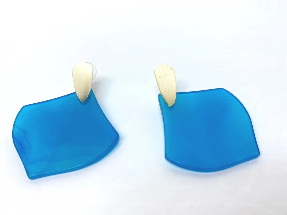 Pendientes Kendra Scott Oro Astoria En Ágata Verde Azulado, Auténticos Foto 2 de 4