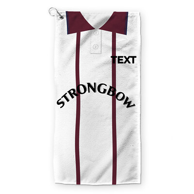 Hearts 1994 Auswärtsshirt Retro Fußball personalisiert Vintage Golftuch Clip