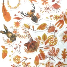 Autumn Woodland Washi Paper Stickers Planners Bullet Journals Scrapbooking