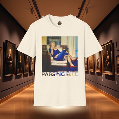 Parsing Bill T-Shirt, Bill Clinton Conspiracy Tee, Bill Clinton Painting Shirt