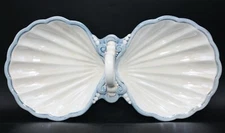 Embossed dual Seashell 13 1/2 in Serving Snack Plate - Nautical,  By Amscan Inc.