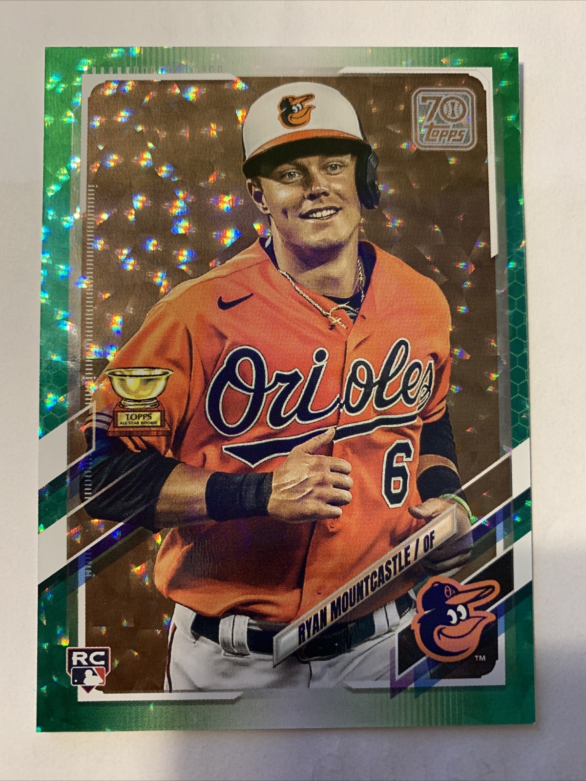 2021 Topps Series 1 RYAN MOUNTCASTLE Green Parallel Rookie RC #143, 308/499