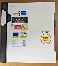 Five Star Advance 5-Subject Spiral College Ruled 200 Sheets Notebook 5 Dividers