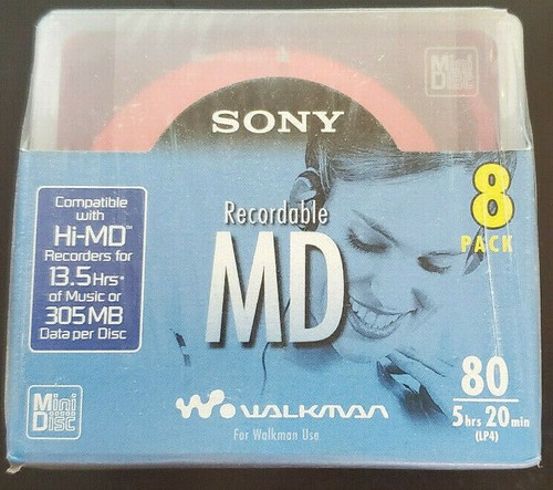 Sony 80 Minute Color MiniDisc (Pack of 8) for sale online | eBay