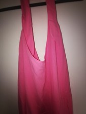 Maxi Halter Neck Pink Cotton Dress Size XL
