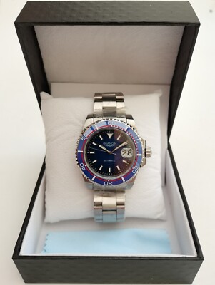 NEU IN OVP GUANQIN GJ-16199 ALL STEEL TAUCHERUHR SEIKO NH35 CERAMIC SAPPHIRE BGW9 100m