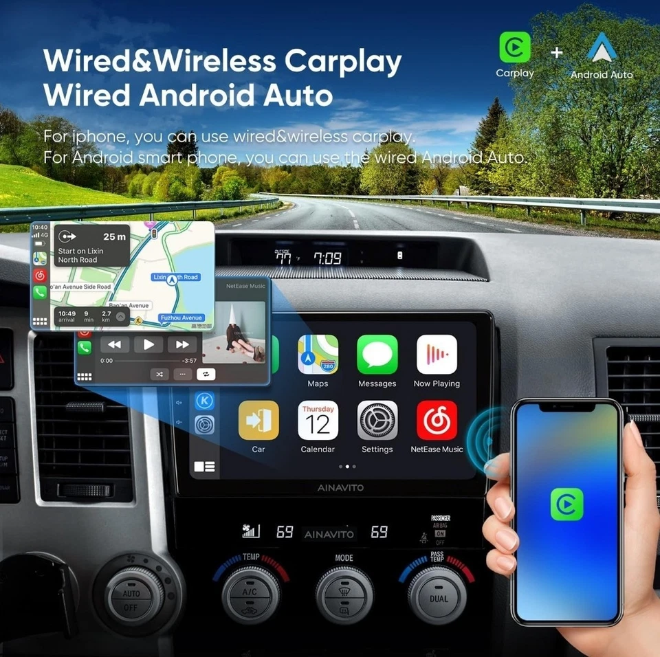 Toyota Tundra 2007-2013 Sequoia 2008-2018 Android estéreo para automóvil PREMIUM  Foto 3 de 4