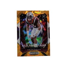 2021 Panini Prizm Draft Picks - All-American Caleb Farley #198 Orange Ice Prizm