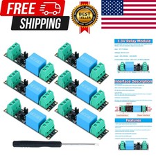 6Pcs DC 3.3V Relay Module 1 Channel Optocoupler Module 3V/3.3V Relay Isolated