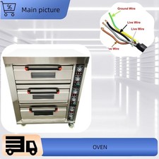 220V/3PH Commercial Movable Triple Electric Three-layer 6-dish Pizza Oven