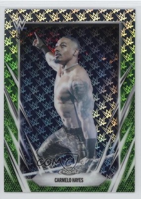 2026 Chrome WWE Logofractor Edition Green Refractor 23/99 Carmelo Hayes #70 1uu2