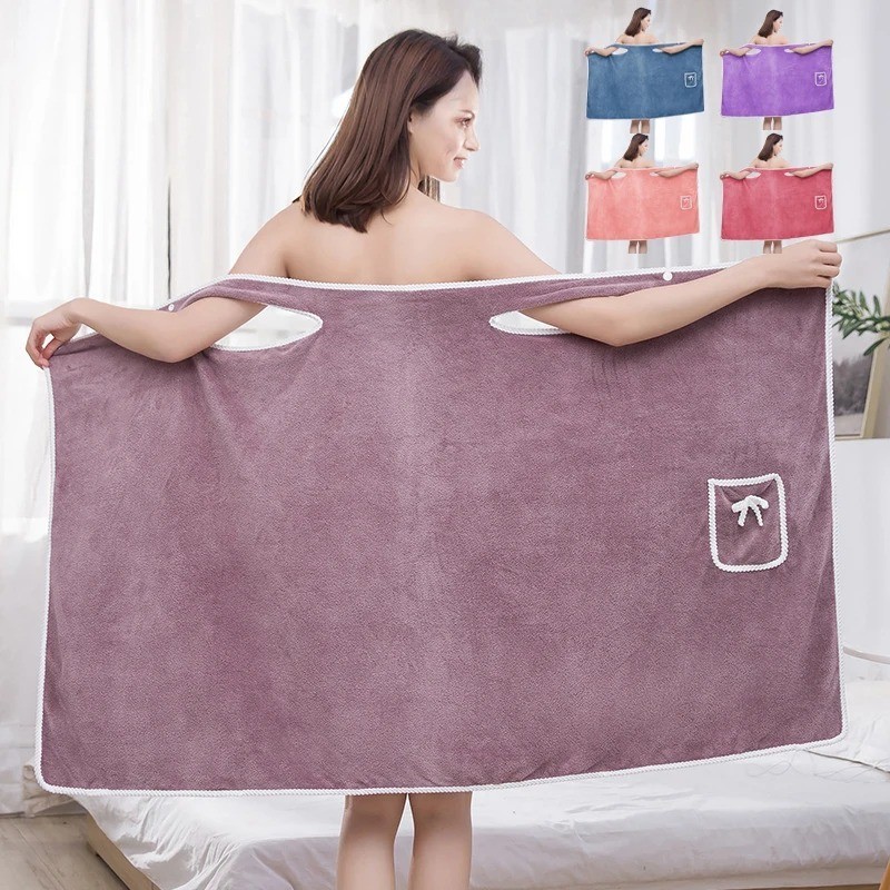 Shower Wrap Towel Dress Fast Drying Bath For Women
