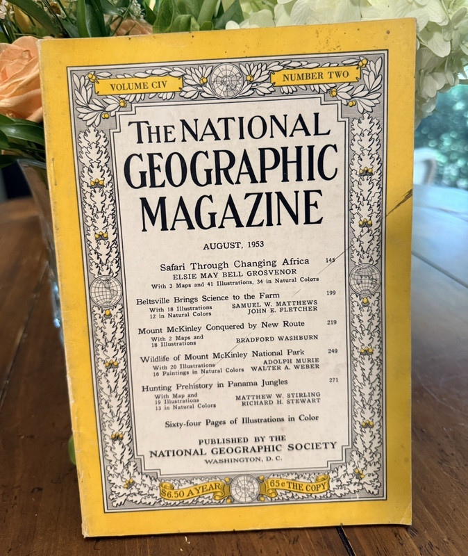 The National Geographic Magazine Aug 1953 Vol CIV Issue 2 Illustrated Africa