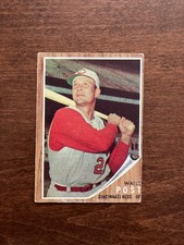 1962 Topps, #148 Wally Post, Low Grade