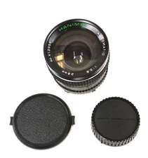 Hanimex automatic 28mm f2.8 manual focus lens with Minolta MD mount with caps