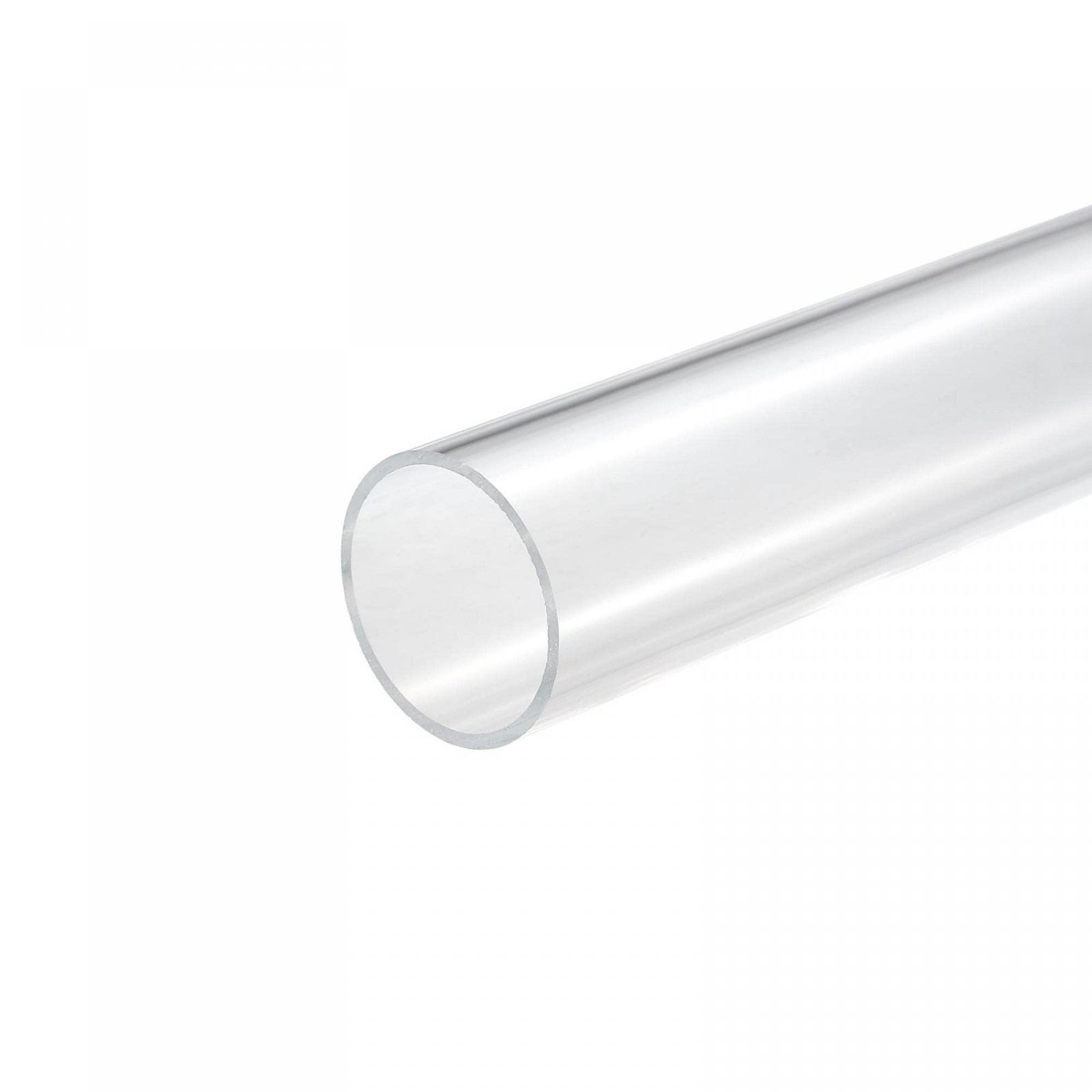 Clear Rigid Acrylic Pipe 46mm ID x 50mm OD x 250mm Long, 2mm Wall Thick Tube -UK