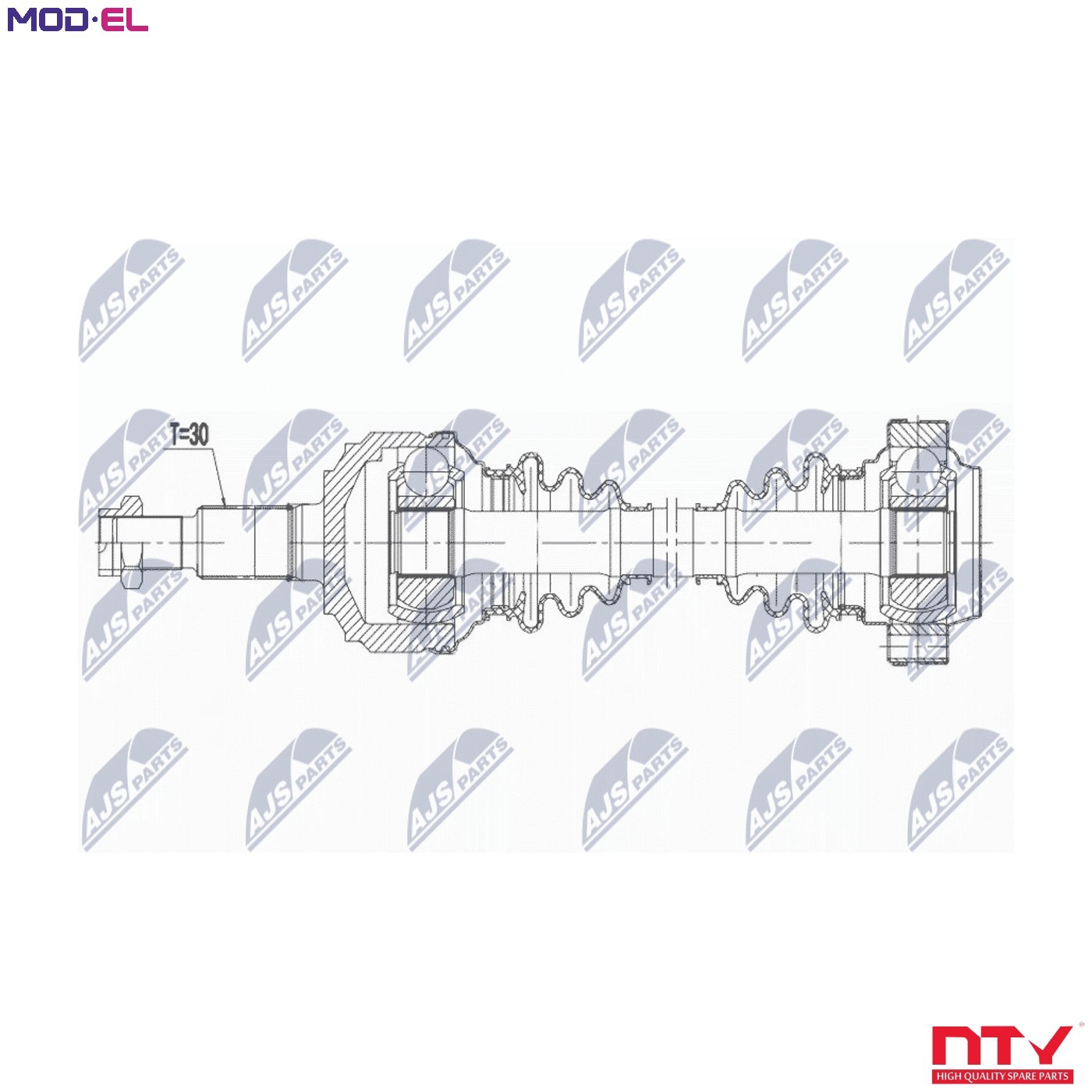 Driveshaft Rear Axle Left Manual Transmission NPW-VW-186 NTY for PORSCHE VW - Image 6