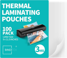 100 Pack 3 Mil Thermal Laminating Pouches, 9X11.5 Inches Laminating Sheets, for