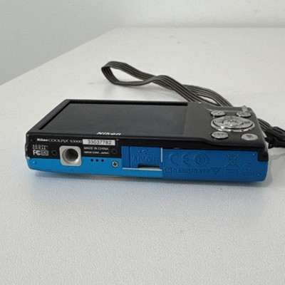 Nikon Coolpix S3000 Compact Digital Camera Blue 12.0MP TESTED
