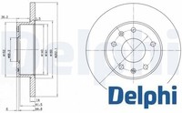 2X Bremsscheibe Delphi BG3426 2 Bremsscheiben Vorderachse Vorne