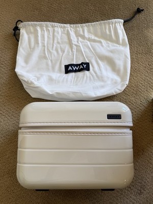 AWAY Luggage Train Case Hardshell White Gloss. Brand New, Never