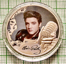 GIBRALTAR 2021 1/2 CROWN Elvis Presley - King of Rock ‘n’ roll, Coloured in Caps