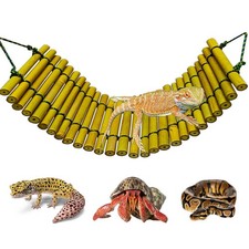 Bearded Dragon Tank Accessories, Reptile Climbing Hammock Bridge, Lizard Loun...