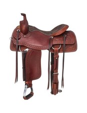 Silver Royal Western Saddle Split Rail Ranch Roping Brown SR241