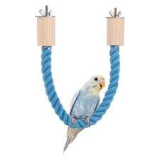 Bird Rope Perch Swing Bird Stand Rope Perch 22 Inch Blue