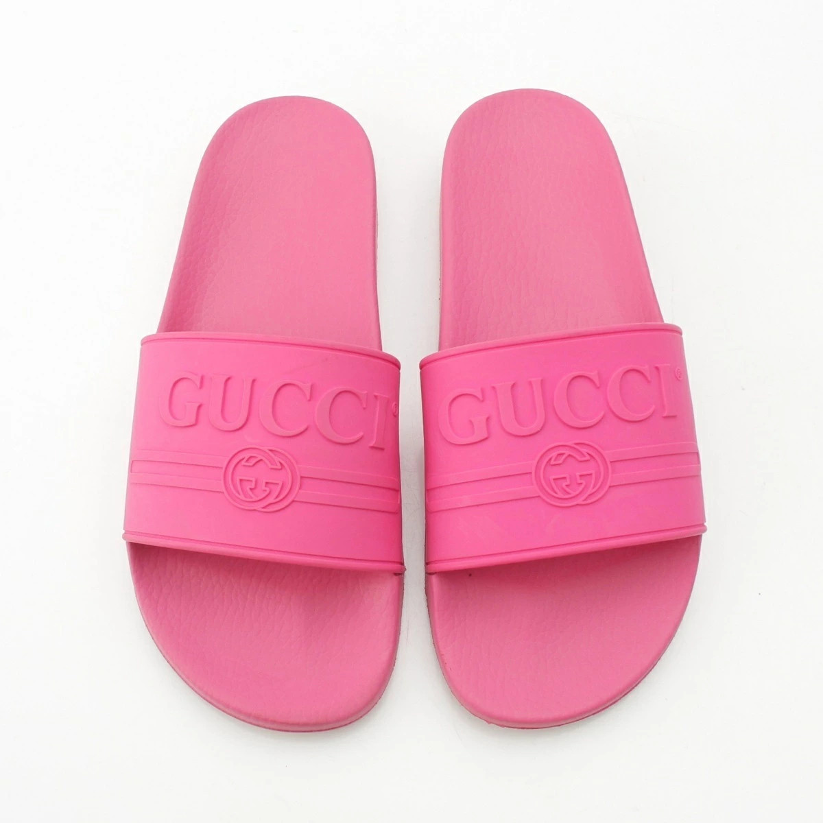GUCCI Rubber Logo Sandals Pink thumbnail 2