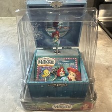Disney Princess Ariel Jewelry Box The Little Mermaid w/ Character Clip New