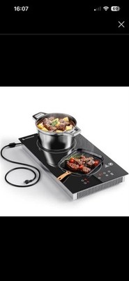 AMZCHEF Portable Induction Cooktop 1 Burner Black Glass 9 Power 120V