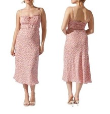 ASTR the Label Floral Shirred Midi Dress