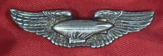 World War 2 WWII Army Air Corps Air Ship Wings Sterling 1.5" Inch