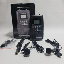 American Audio Pocket SD Digital Recorder - Built-in memory- Dual Mono L/R Mics 