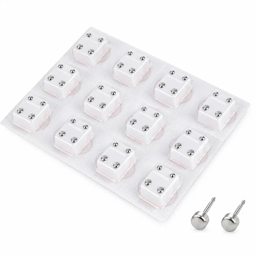 12 Pairs Sterile Steel Ear Piercing Studs - product listing photo