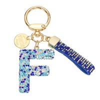 FüR Frauen - Bling Buchstabe-F SchlüSselanhäNger, Blau