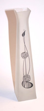Charles Rennie Mackintosh style vase- Lovely pattern 10.5 inches tall.