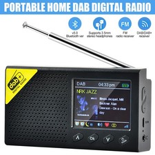 Portable DAB DAB+ Digital Radio FM Rechargeable Bluetooth Music Player LCD UK