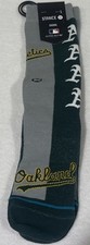 Oakland Athletics Stance MLB Split Gray/Green Crew Socks Men's Size Large 9-13