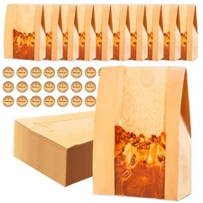 60 Pcs Bread Bags for Homemade Bread, Sourdough Paper Bread Bags With Window