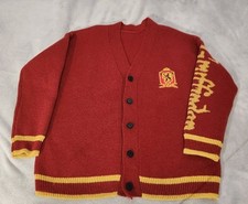 Wizarding World Harry Potter Gryffindor Embroidered Knit Cardigan Sweater S