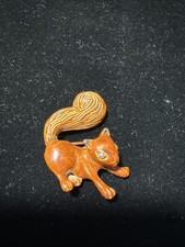 VTG Gerry  s Brown Squirrel Brooch Pin minor flaws Lot 818 