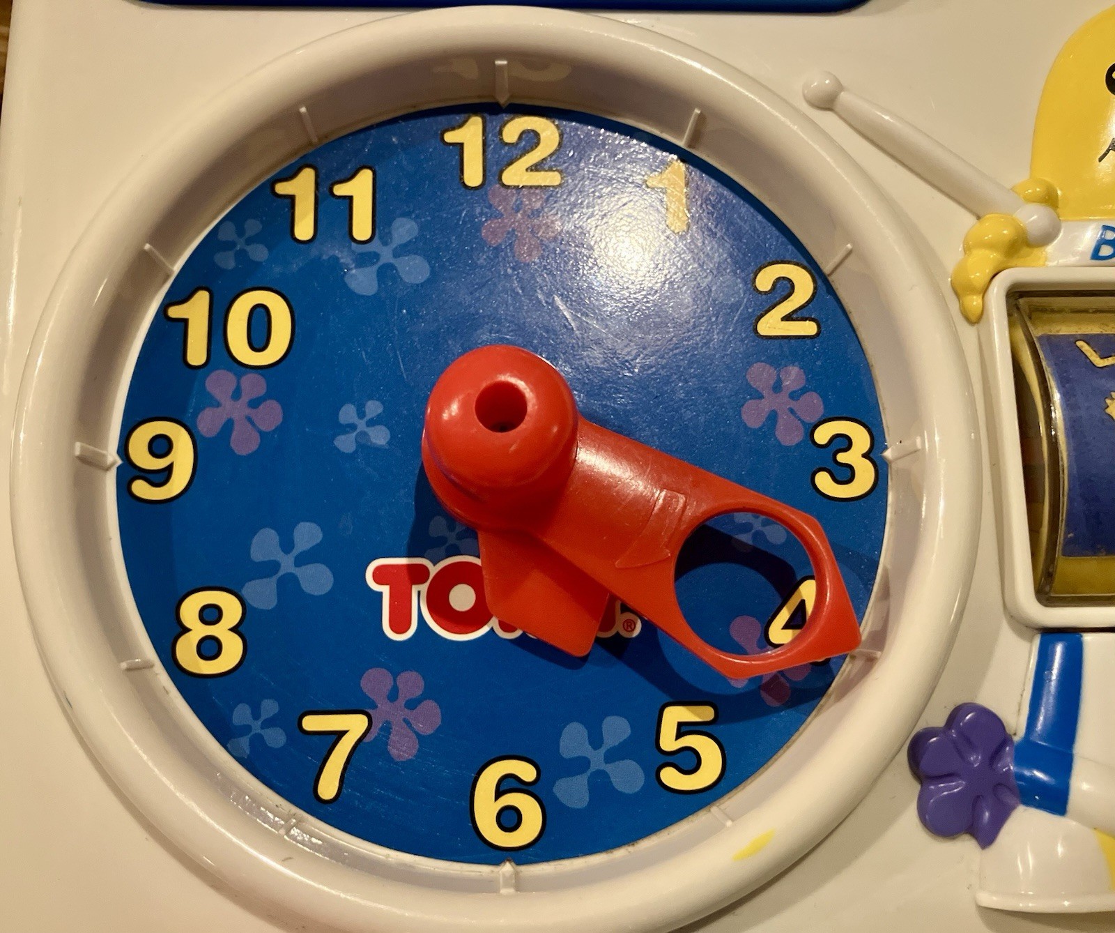 Vintage 1996 TOMY Bananas in Pajamas Clock Learning To Tell Time For Parts Only