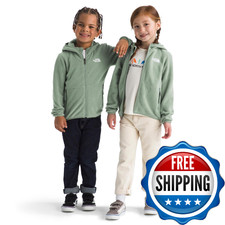 The North Face Kids' Glacier Full Zip Hooded Jacket - Lightweight Fleece Hoodie